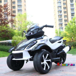 New Tri Moto électrique pour enfants 3 roues 12v LED - Kidscar.ma