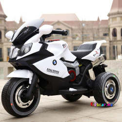 Moto électrique pour enfants 3 roues Style BMW avec LED - kidscar.ma -