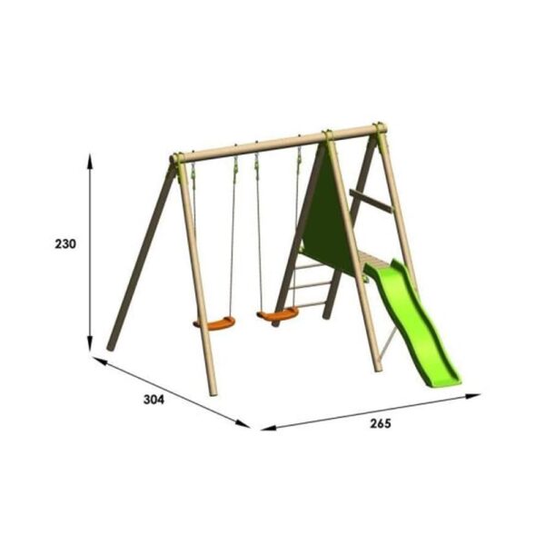 DANI - Portique TOPWOOD bois 2,30m -Trigano –