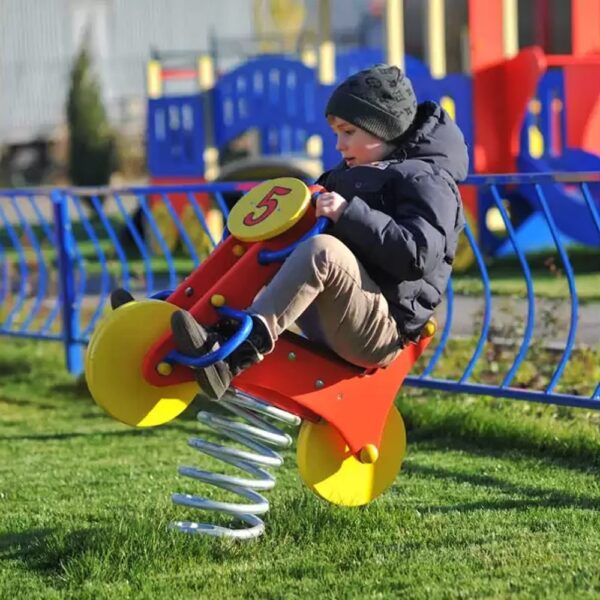 Jeu sur ressort Moto à sceller pour enfants